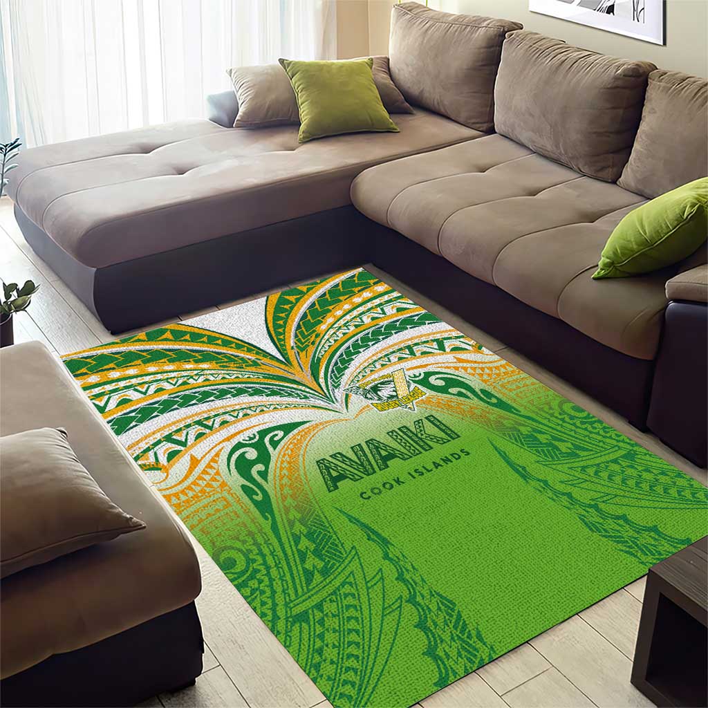 Cook Islands Rugby League Area Rug Avaiki Tatau Tribal Motifs White Color - Polynesian Pride