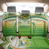 Cook Islands Rugby League Back Car Seat Cover Avaiki Tatau Tribal Motifs White Color - Polynesian Pride