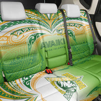 Cook Islands Rugby League Back Car Seat Cover Avaiki Tatau Tribal Motifs White Color - Polynesian Pride