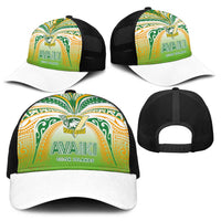 Cook Islands Rugby League Baseball Net Cap Avaiki Tatau Tribal Motifs White Color - Polynesian Pride