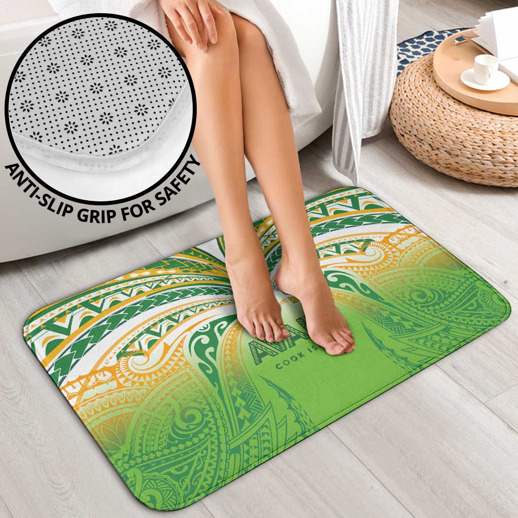 Cook Islands Rugby League Bathroom Set Avaiki Tatau Tribal Motifs White Color - Polynesian Pride