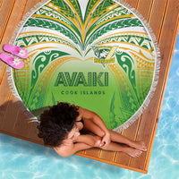 Cook Islands Rugby League Beach Blanket Avaiki Tatau Tribal Motifs White Color - Polynesian Pride