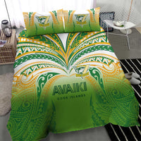 Cook Islands Rugby League Bedding Set Avaiki Tatau Tribal Motifs White Color - Polynesian Pride