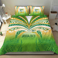 Cook Islands Rugby League Bedding Set Avaiki Tatau Tribal Motifs White Color - Polynesian Pride
