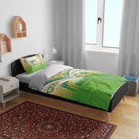 Cook Islands Rugby League Bedding Set Avaiki Tatau Tribal Motifs White Color - Polynesian Pride