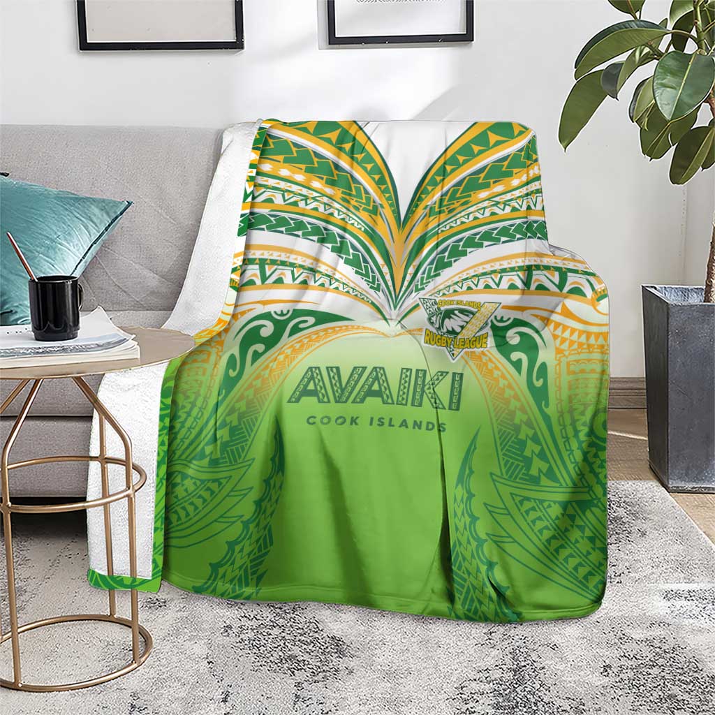 Cook Islands Rugby League Blanket Avaiki Tatau Tribal Motifs White Color - Polynesian Pride