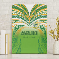 Cook Islands Rugby League Canvas Wall Art Avaiki Tatau Tribal Motifs White Color - Polynesian Pride