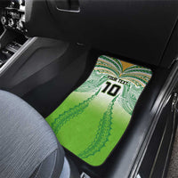 Custom Cook Islands Rugby League Car Mats Avaiki Tatau Tribal Motifs White Color - Polynesian Pride
