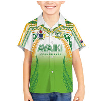 Custom Cook Islands Rugby League Family Matching Mermaid Dress and Hawaiian Shirt Avaiki Tatau Tribal Motifs White Color - Polynesian Pride