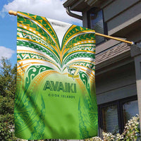 Cook Islands Rugby League Garden Flag Avaiki Tatau Tribal Motifs White Color - Polynesian Pride