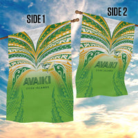 Cook Islands Rugby League Garden Flag Avaiki Tatau Tribal Motifs White Color - Polynesian Pride