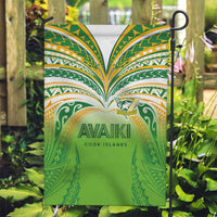 Cook Islands Rugby League Garden Flag Avaiki Tatau Tribal Motifs White Color - Polynesian Pride