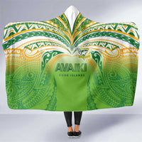 Cook Islands Rugby League Hooded Blanket Avaiki Tatau Tribal Motifs White Color - Polynesian Pride