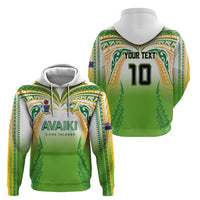 Custom Cook Islands Rugby League Hoodie Avaiki Tatau Tribal Motifs White Color - Polynesian Pride