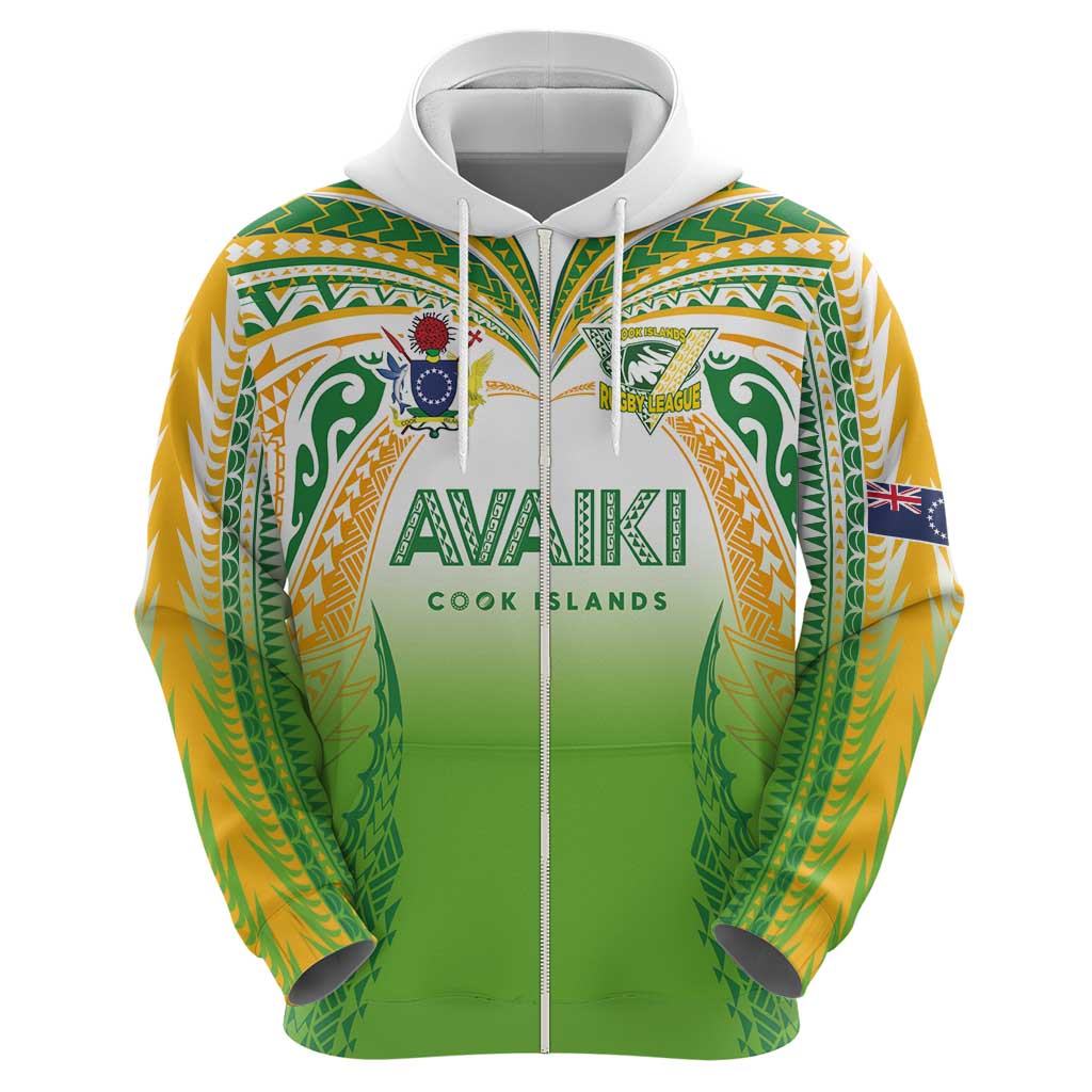 Custom Cook Islands Rugby League Hoodie Avaiki Tatau Tribal Motifs White Color - Polynesian Pride