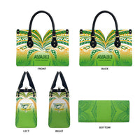 Cook Islands Rugby League Leather Bag Avaiki Tatau Tribal Motifs White Color - Polynesian Pride