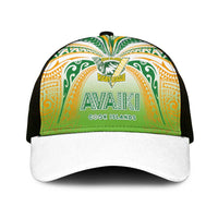 Cook Islands Rugby League Mesh Trucker Cap Avaiki Tatau Tribal Motifs White Color - Polynesian Pride