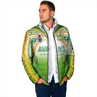 Custom Cook Islands Rugby League Padded Jacket Avaiki Tatau Tribal Motifs White Color - Polynesian Pride