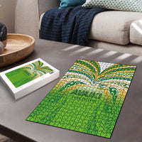 Cook Islands Rugby League Puzzle Avaiki Tatau Tribal Motifs White Color - Polynesian Pride