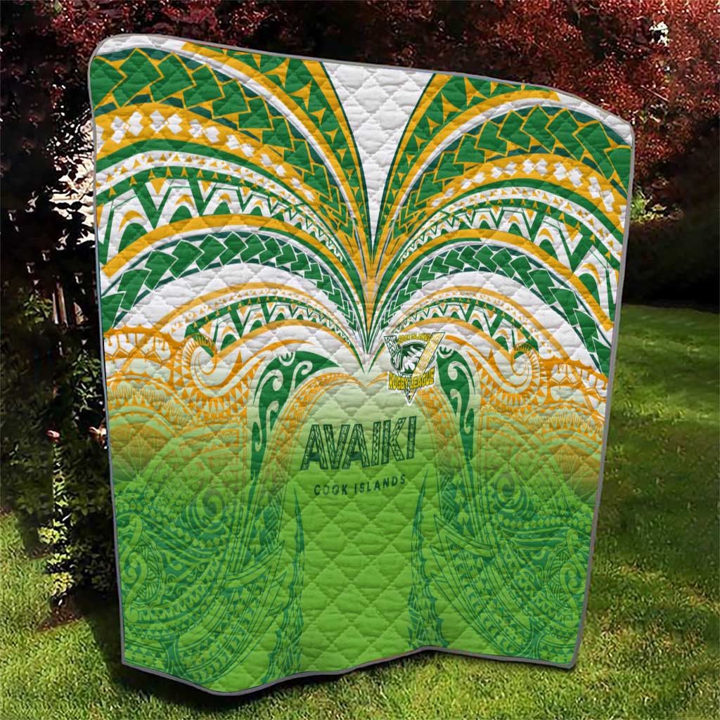 Cook Islands Rugby League Quilt Avaiki Tatau Tribal Motifs White Color - Polynesian Pride