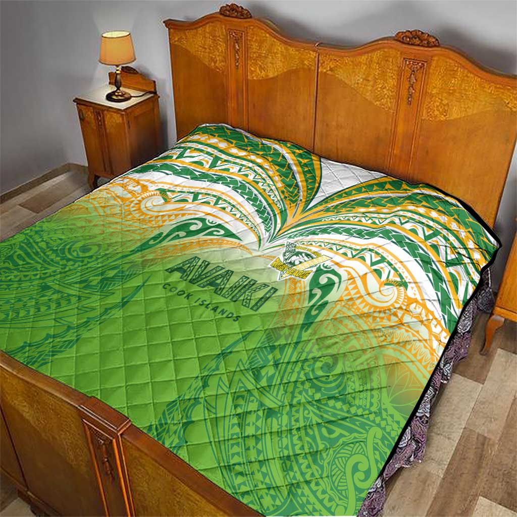 Cook Islands Rugby League Quilt Avaiki Tatau Tribal Motifs White Color - Polynesian Pride