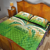 Cook Islands Rugby League Quilt Bed Set Avaiki Tatau Tribal Motifs White Color - Polynesian Pride