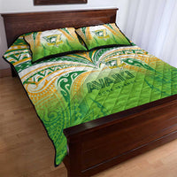 Cook Islands Rugby League Quilt Bed Set Avaiki Tatau Tribal Motifs White Color - Polynesian Pride