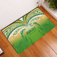 Cook Islands Rugby League Rubber Doormat Avaiki Tatau Tribal Motifs White Color - Polynesian Pride