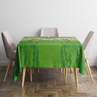 Cook Islands Rugby League Tablecloth Avaiki Tatau Tribal Motifs White Color - Polynesian Pride