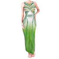 Custom Cook Islands Rugby League Tank Maxi Dress Avaiki Tatau Tribal Motifs White Color - Polynesian Pride