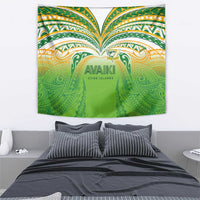 Cook Islands Rugby League Tapestry Avaiki Tatau Tribal Motifs White Color - Polynesian Pride