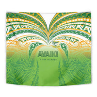Cook Islands Rugby League Tapestry Avaiki Tatau Tribal Motifs White Color - Polynesian Pride