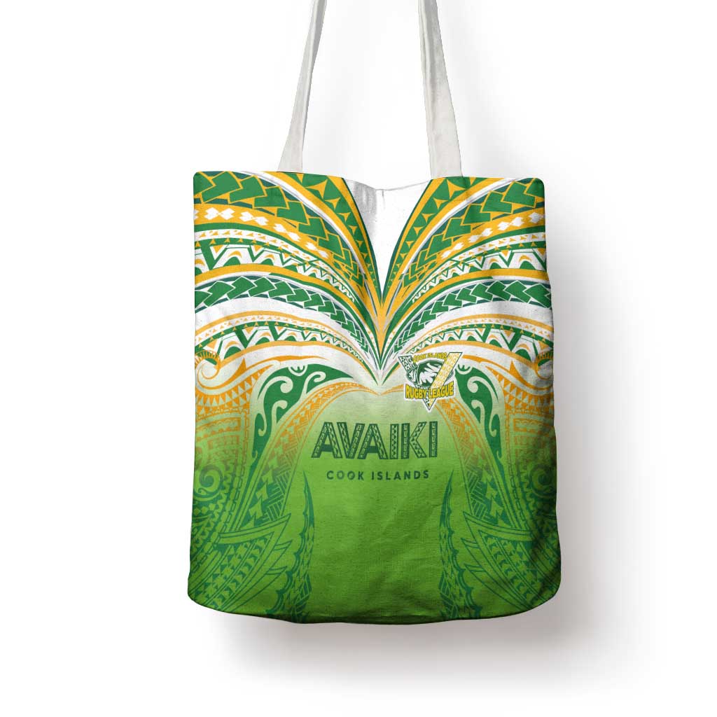 Cook Islands Rugby League Tote Bag Avaiki Tatau Tribal Motifs White Color - Polynesian Pride