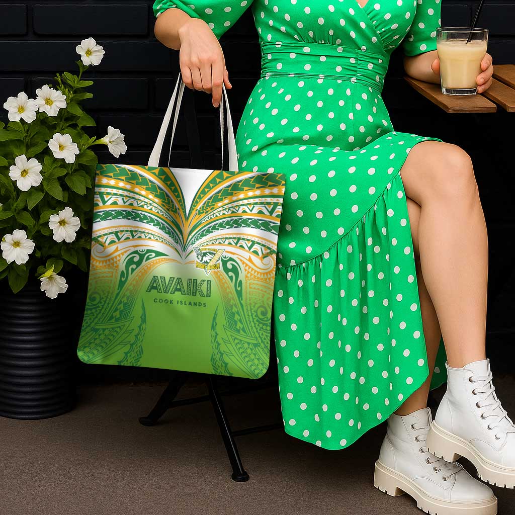 Cook Islands Rugby League Tote Bag Avaiki Tatau Tribal Motifs White Color - Polynesian Pride