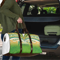Cook Islands Rugby League Travel Bag Avaiki Tatau Tribal Motifs White Color - Polynesian Pride