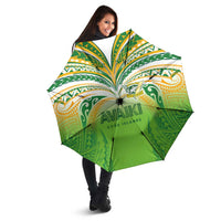 Cook Islands Rugby League Umbrella Avaiki Tatau Tribal Motifs White Color - Polynesian Pride
