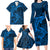 Polynesian Dolphin Valentine Day Family Matching Long Sleeve Bodycon Dress and Hawaiian Shirt Hibiscus and Tribal Tattoo Blue Style LT03 - Polynesian Pride