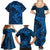 Polynesian Dolphin Valentine Day Family Matching Summer Maxi Dress and Hawaiian Shirt Hibiscus and Tribal Tattoo Blue Style LT03 - Polynesian Pride