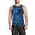 Polynesian Dolphin Valentine Day Men Tank Top Hibiscus and Tribal Tattoo Blue Style LT03 - Polynesian Pride