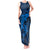 Polynesian Dolphin Valentine Day Tank Maxi Dress Hibiscus and Tribal Tattoo Blue Style LT03 Women Blue - Polynesian Pride