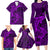 Polynesian Dolphin Valentine Day Family Matching Long Sleeve Bodycon Dress and Hawaiian Shirt Hibiscus and Tribal Tattoo Purple Style LT03 - Polynesian Pride