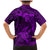 Polynesian Dolphin Valentine Day Family Matching Mermaid Dress and Hawaiian Shirt Hibiscus and Tribal Tattoo Purple Style LT03 - Polynesian Pride