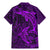 Polynesian Dolphin Valentine Day Family Matching Mermaid Dress and Hawaiian Shirt Hibiscus and Tribal Tattoo Purple Style LT03 - Polynesian Pride