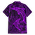 Polynesian Dolphin Valentine Day Family Matching Short Sleeve Bodycon Dress and Hawaiian Shirt Hibiscus and Tribal Tattoo Purple Style LT03 - Polynesian Pride