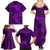 Polynesian Dolphin Valentine Day Family Matching Summer Maxi Dress and Hawaiian Shirt Hibiscus and Tribal Tattoo Purple Style LT03 - Polynesian Pride