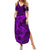 Polynesian Dolphin Valentine Day Summer Maxi Dress Hibiscus and Tribal Tattoo Purple Style LT03 Women Purple - Polynesian Pride