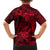 Polynesian Dolphin Valentine Day Family Matching Off Shoulder Short Dress and Hawaiian Shirt Hibiscus and Tribal Tattoo Red Style LT03 - Polynesian Pride