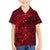 Polynesian Dolphin Valentine Day Family Matching Off Shoulder Short Dress and Hawaiian Shirt Hibiscus and Tribal Tattoo Red Style LT03 Son's Shirt Red - Polynesian Pride