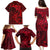 Polynesian Dolphin Valentine Day Family Matching Puletasi and Hawaiian Shirt Hibiscus and Tribal Tattoo Red Style LT03 - Polynesian Pride