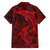 Polynesian Dolphin Valentine Day Family Matching Puletasi and Hawaiian Shirt Hibiscus and Tribal Tattoo Red Style LT03 - Polynesian Pride